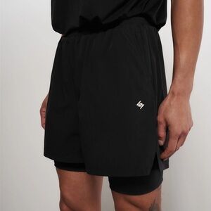 Represent Team 247 black 2-In-1 athletic shorts - Small